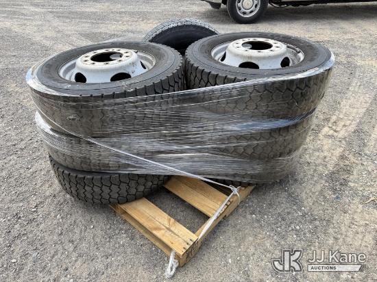 (Sparks, NV) 1 Pallet - 7x Good Year G622 RSD 245/70R19.5 Tires & Wheels (Used) NOTE: This unit is b