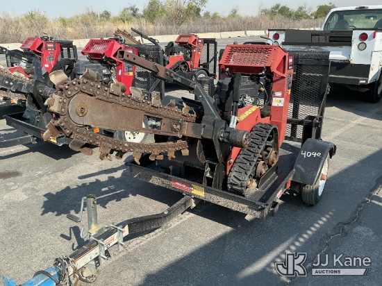 (Salt Lake City, UT) Toro TRX-16 Walk-Behind Crawler Trencher, Trailer is Non-Titled Runs