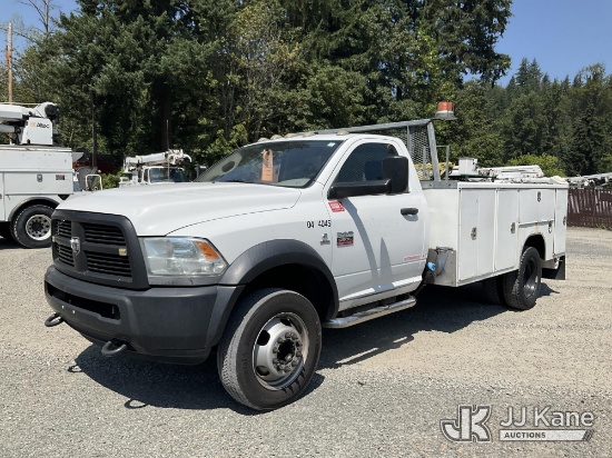 (Eatonville, WA) 2012 Dodge Ram 5500 4x4 Service Truck Runs & Moves