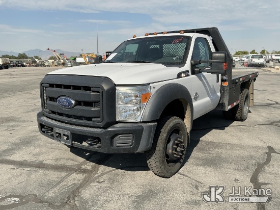 (Salt Lake City, UT) 2016 Ford F450 4x4 Flatbed Truck Runs & Moves
