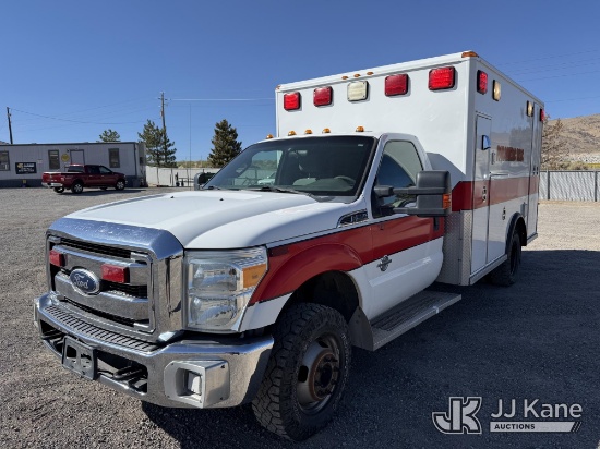 (Sparks, NV) 2011 Ford F-350 SD Ambulance/Rescue Vehicle (Runs & Moves) (Engine Performance Concerns