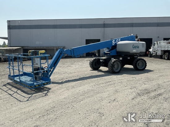(Portland, OR) 2018 Genie S65 Self-Propelled Telescopic Manlift Runs, Moves & Operates