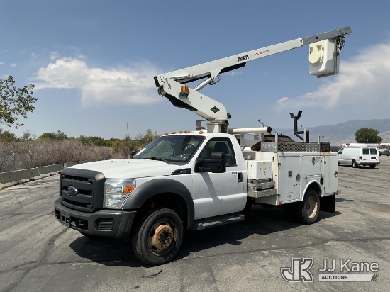 (Salt Lake City, UT) Versalift TEL29N03, Telescopic Non-Insulated Bucket Truck mounted behind cab on