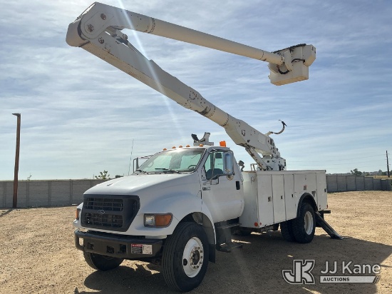 (Fort Lupton, CO) Altec AA600, Bucket Truck rear mounted on 2000 Ford F-750 Utility Truck Runs, Move