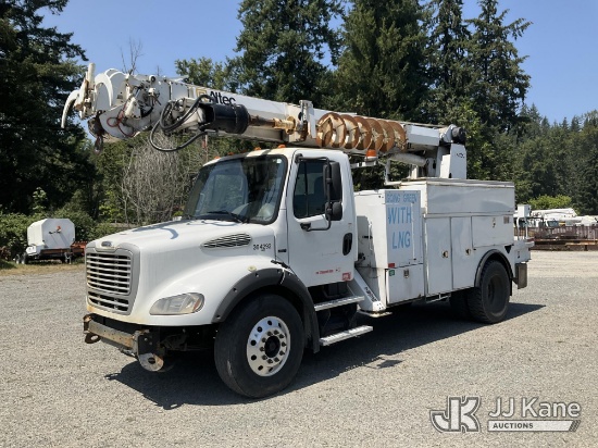 (Eatonville, WA) Altec DC47-TR, Digger Derrick rear mounted on 2014 Freightliner M2 112 Utility Truc