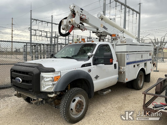 (Casper, WY) Altec AT37G, Articulating & Telescopic Bucket Truck mounted behind cab on 2011 Ford F-5