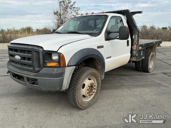 (Salt Lake City, UT) 2007 Ford F450 4x4 Flatbed Truck Runs & Moves