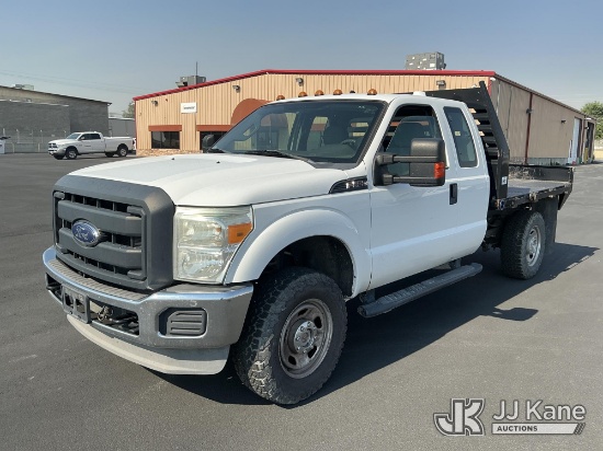 (Price, UT) 2013 Ford F350 4x4 Extended-Cab Flatbed Truck Runs & Moves