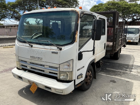(Kahului, HI) 2008 Isuzu NPR Crew-Cab Flatbed Truck Runs & Moves