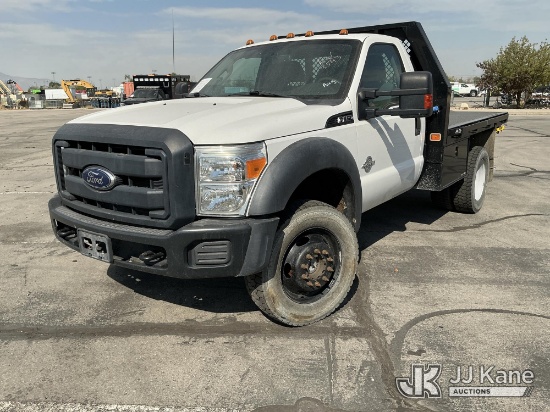 (Salt Lake City, UT) 2012 Ford F450 4x4 Flatbed Truck Runs & Moves