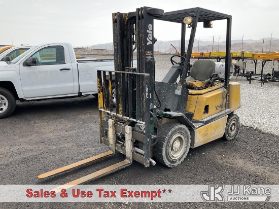 (Las Vegas, NV) 2003 YALE GTP0050TG Solid Tired Forklift Runs, Moves & Operates