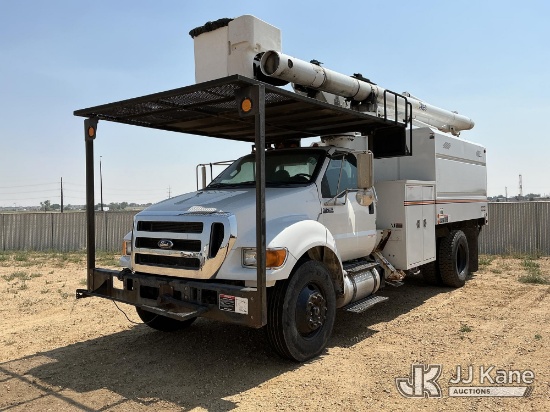 (Fort Lupton, CO) Altec LR756, Over-Center Bucket Truck mounted behind cab on 2015 Ford F-750 Chippe