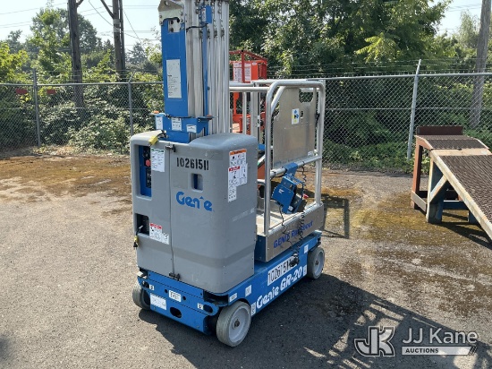 (Portland, OR) 2018 Genie GR-20 Self-Propelled Manlift Runs, Moves & Operates