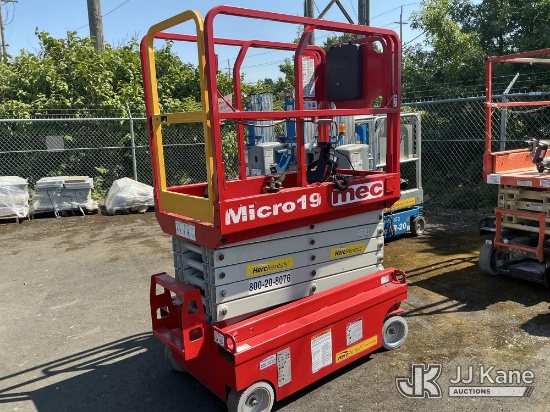 (Portland, OR) 2018 MEC MICRO 19 Self-Propelled Scissor Lift Runs, Moves & Operates