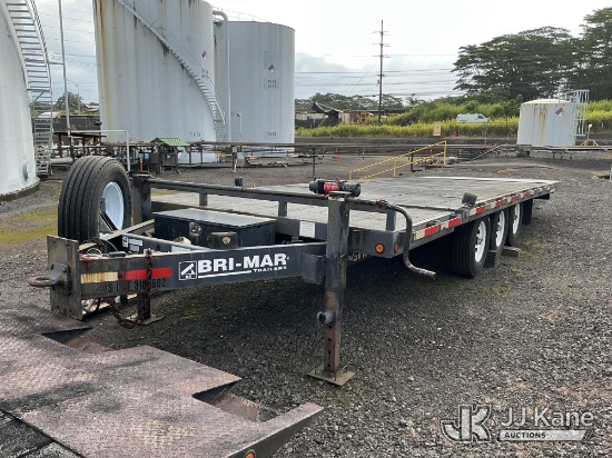 (Hilo, HI) 2013 Bri-Mar Tri-Axle Tagalong Equipment Trailer REGISTRATION ONLY Sold With Certificate