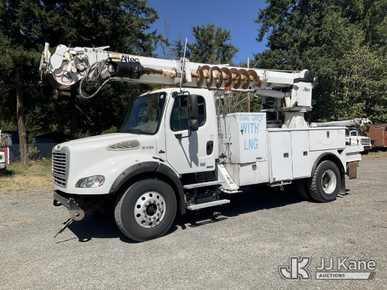 (Eatonville, WA) Altec DC47-TR, Digger Derrick rear mounted on 2014 Freightliner M2 112 Utility Truc