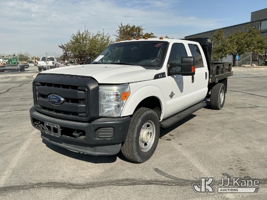 (Salt Lake City, UT) 2016 Ford F350 4x4 Crew-Cab Flatbed Truck Runs & Moves