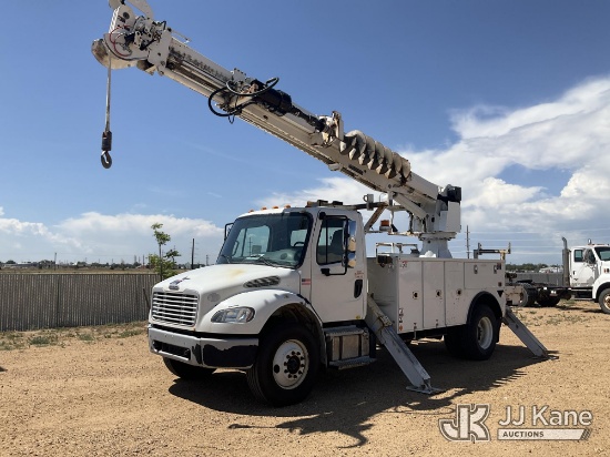 (Fort Lupton, CO) Altec DC47TR, Digger Derrick rear mounted on 2020 Freightliner M2-106 Utility Truc