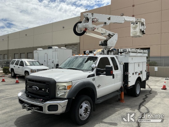 (Las Vegas, NV) Altec AT37G, Articulating & Telescopic Bucket Truck mounted behind cab on 2012 Ford