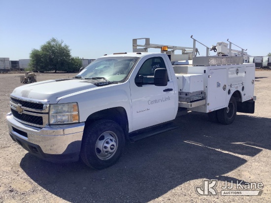 (Phoenix, AZ) 2013 Chevrolet Silverado 3500HD Enclosed Service Truck Runs & Moves) (Interior Defects