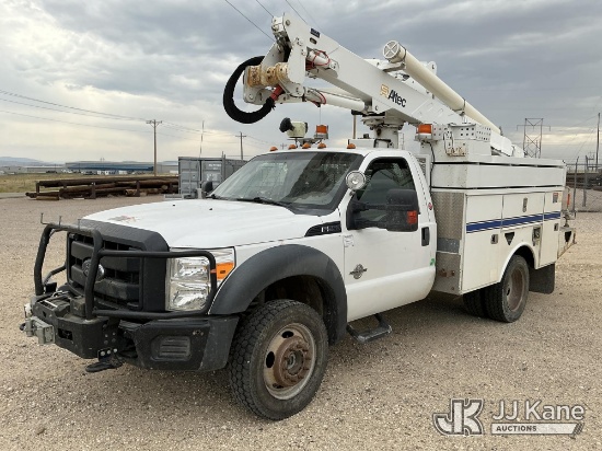 (Casper, WY) Altec AT37-G, Articulating & Telescopic Bucket Truck mounted behind cab on 2012 Ford F-