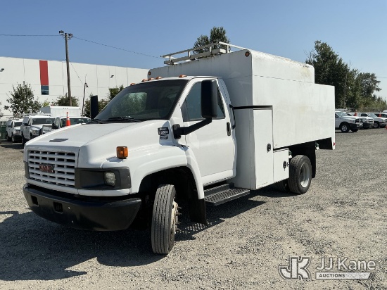 (Portland, OR) 2007 GMC TopKick C5500 Chipper Dump Truck, Runs/ EOL Runs & Moves) (Chip Dump Does No