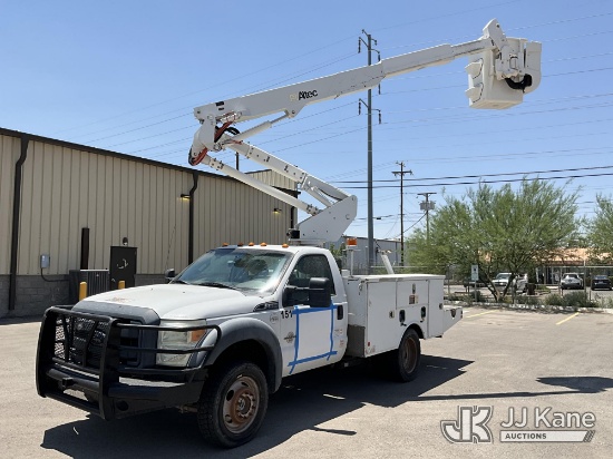 (Hobbs, NM) Altec AT37G, Articulating & Telescopic Bucket Truck mounted behind cab on 2013 Ford F-55