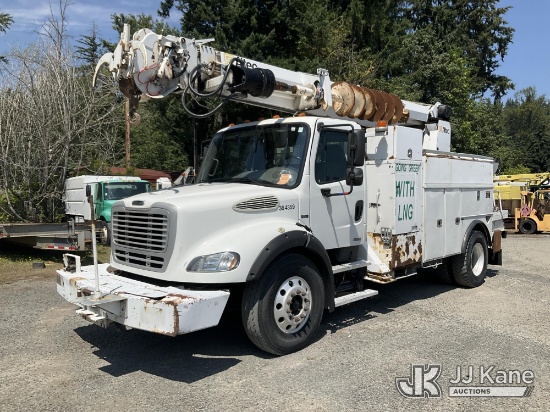 (Eatonville, WA) Altec DC47-TR, Digger Derrick rear mounted on 2015 Freightliner M2 112 Utility Truc