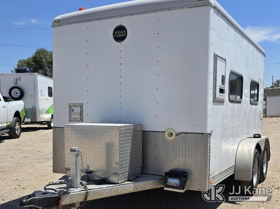 (Greeley, CO) 2012 Wells Cargo CW1222-102 T/A Enclosed Fiber Optic Splicer Trailer Generator Runs