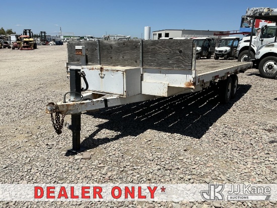 (Dixon, CA) Flatbed Trailer Bill Of Sale Only)( Missing ID/Data Plate-No Vin