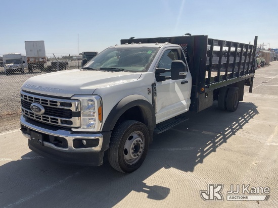 (Dixon, CA) 2023 Ford F-450 SD Regular Cab DRW Stake Truck Runs & Moves
