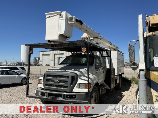 (Dixon, CA) HiRanger XT60, Articulating & Telescopic Bucket Truck mounted behind cab on 2012 Ford F-