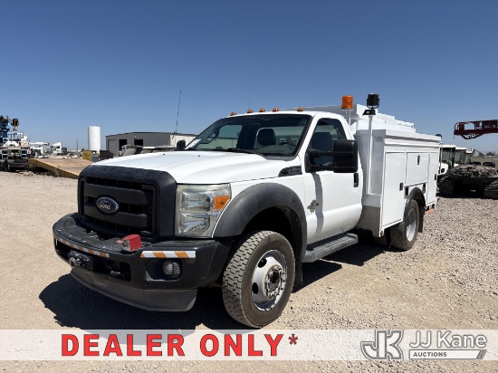(Dixon, CA) 2013 Ford F-550 Enclosed Service Truck, Welder Generator Operates Runs & Moves) (Horn Do