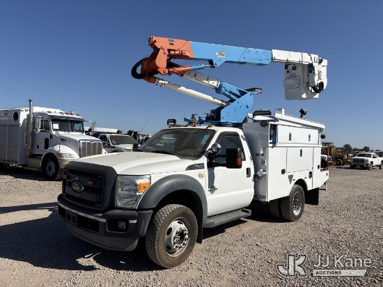 (Dixon, CA) Altec AT37G, Articulating & Telescopic Bucket Truck mounted behind cab on 2013 Ford F-55