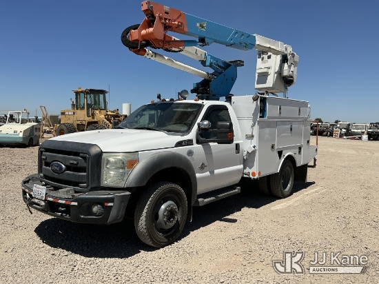 (Dixon, CA) Altec AT37G, Articulating & Telescopic Bucket Truck mounted behind cab on 2015 Ford F-55