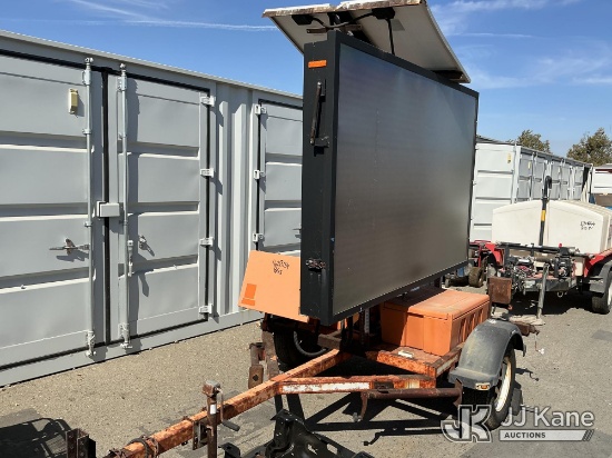 (Dixon, CA) 2016 Wanco Portable Arrow Board, trailer mtd Operates)(Corrosion