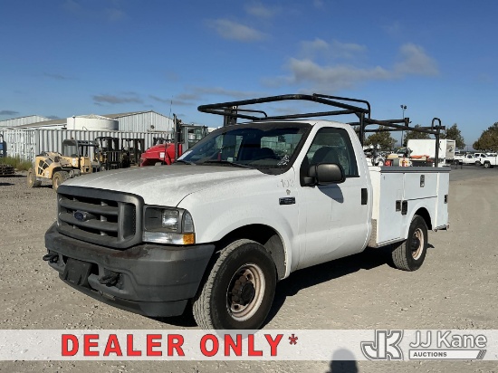 (Dixon, CA) 2003 Ford F-250 SD Service Truck Runs & Moves, Catalytic Converter Missing