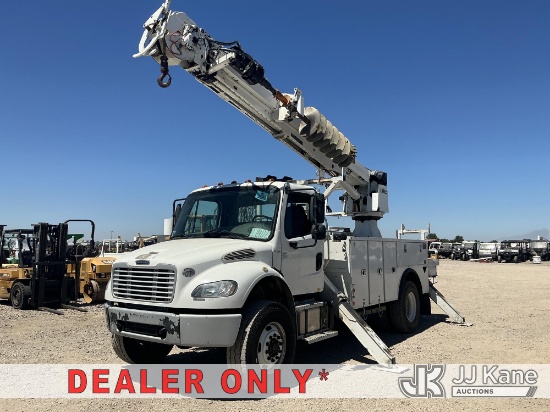 (Dixon, CA) Altec DM47B-TR, Digger Derrick rear mounted on 2020 Freightliner M2 Utility Truck Runs,