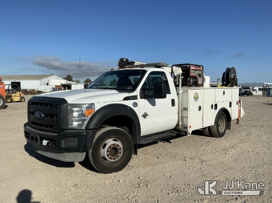 (Dixon, CA) 2013 Ford F-550 Regular Cab DRW Mechanics Service Truck Runs & Moves, PTO Engages, Does