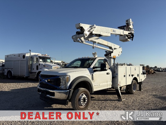 (Dixon, CA) Altec AT48M, Articulating & Telescopic Material Handling Bucket Truck mounted behind cab