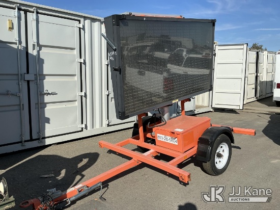 (Dixon, CA) 2020 WANCO Portable Message Board, trailer mtd Runs & Operates) (Application For Special