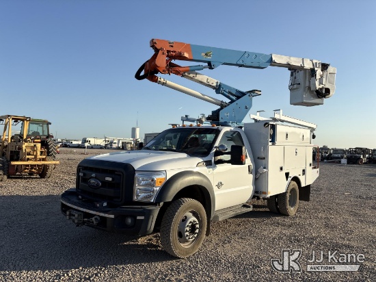 (Dixon, CA) Altec AT37G, Articulating & Telescopic Bucket mounted behind cab on 2015 Ford F-550 Serv