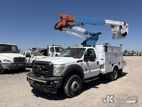 (Dixon, CA) Altec AT37G, Articulating & Telescopic Bucket mounted behind cab on 2015 Ford F-550 Serv