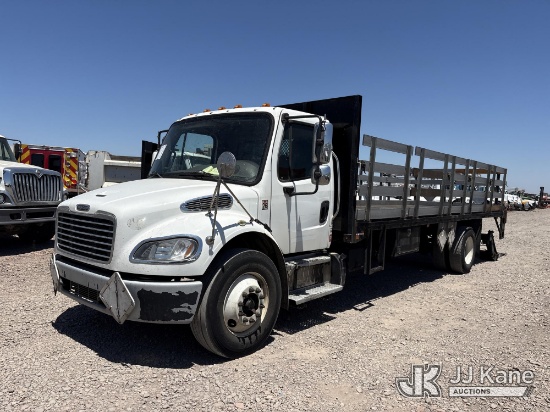 (Dixon, CA) 2015 Freightliner M2 106 Stake Truck, Deck Measurements: Width 8ft Length 24ft Tailgate: