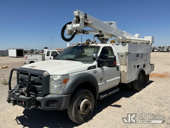 (Dixon, CA) Altec AT37G, Articulating & Telescopic Bucket Truck mounted behind cab on 2015 Ford F-55