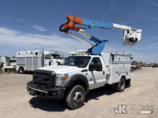 (Dixon, CA) Altec AT37G, Articulating & Telescopic Bucket mounted behind cab on 2013 Ford F-550 Regu