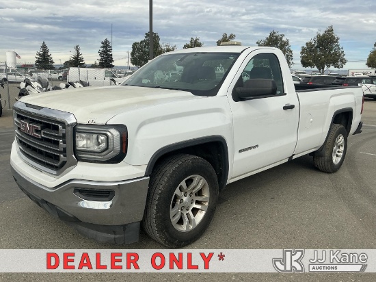 (Dixon, CA) 2017 GMC Sierra 1500 Base Long Box Pickup Truck Runs, Transmission Non Operational -Only