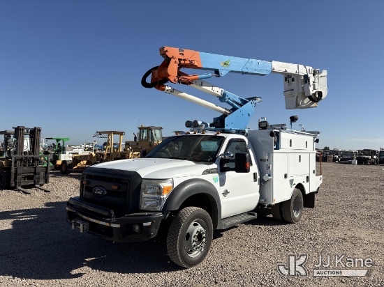 (Dixon, CA) Altec AT37G, Articulating & Telescopic Bucket Truck mounted behind cab on 2013 Ford F-55