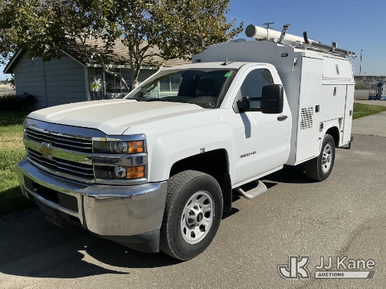 (Dixon, CA) 2017 Chevrolet Silverado 3500HD Enclosed Service Truck Runs & Moves) (Exterior Defects