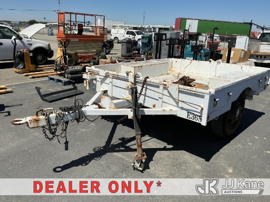 (Dixon, CA) T/A Pole/Material Trailer No Vin, Bill of Sale Only